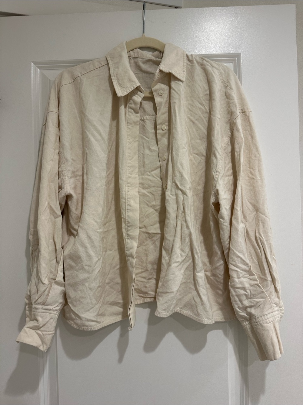 Daily Drills Cream Button-Down Women's Shirt
